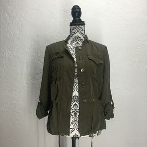 White house Black market army green jacket